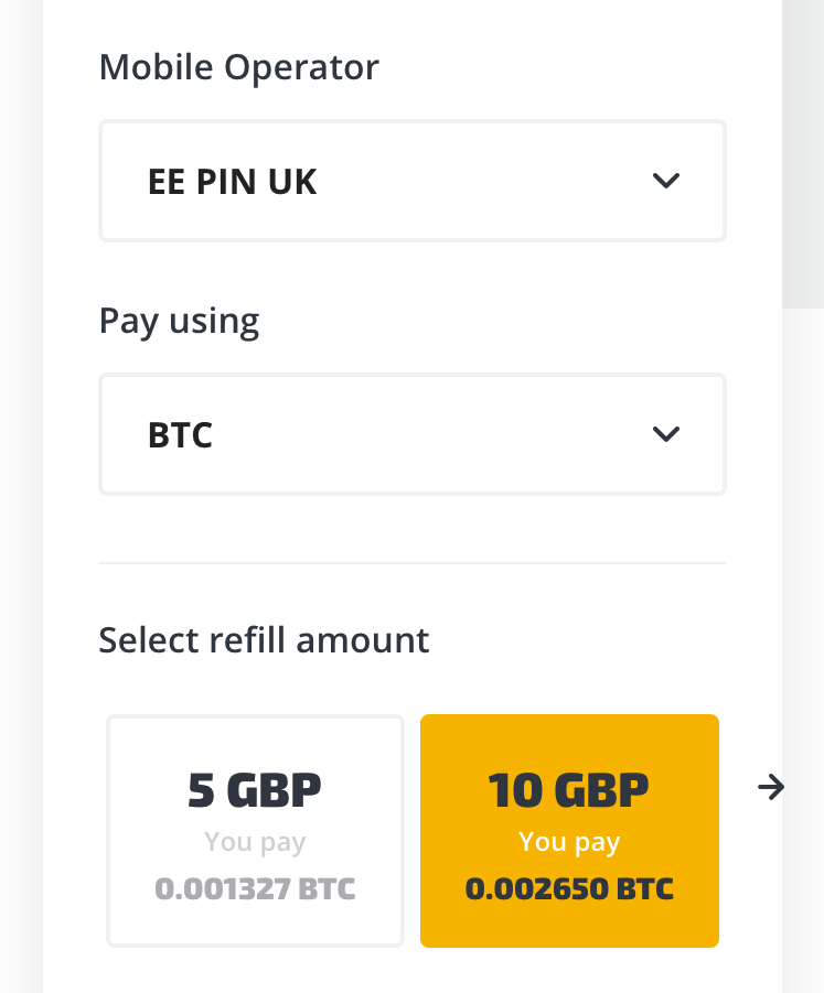 halskæde Problemer Gå op Recharge prepaid in UK with Bitcoin - CryptoRefills