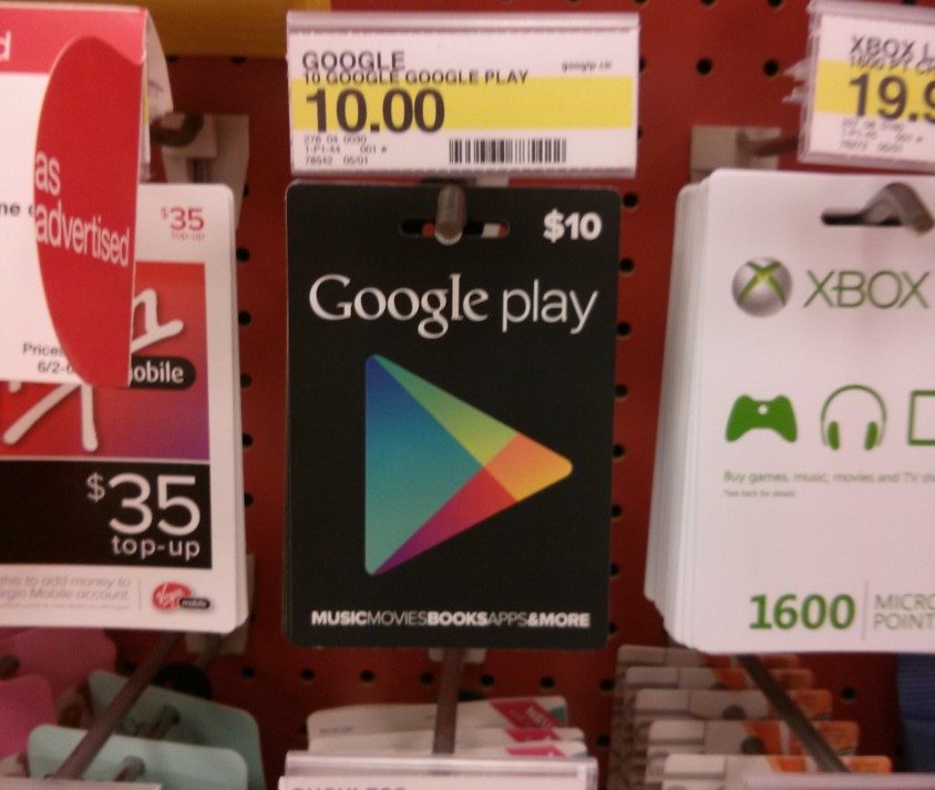 google play store giftcards
