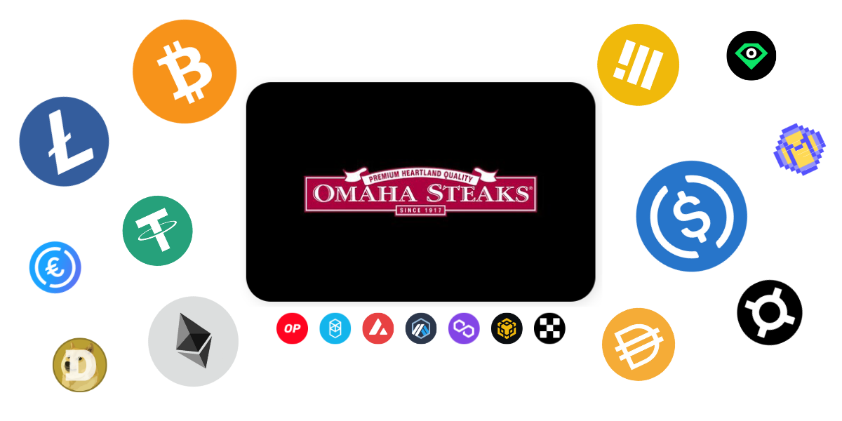 How to Buy Omaha Steaks Gift Card with Crypto like Bitcoin